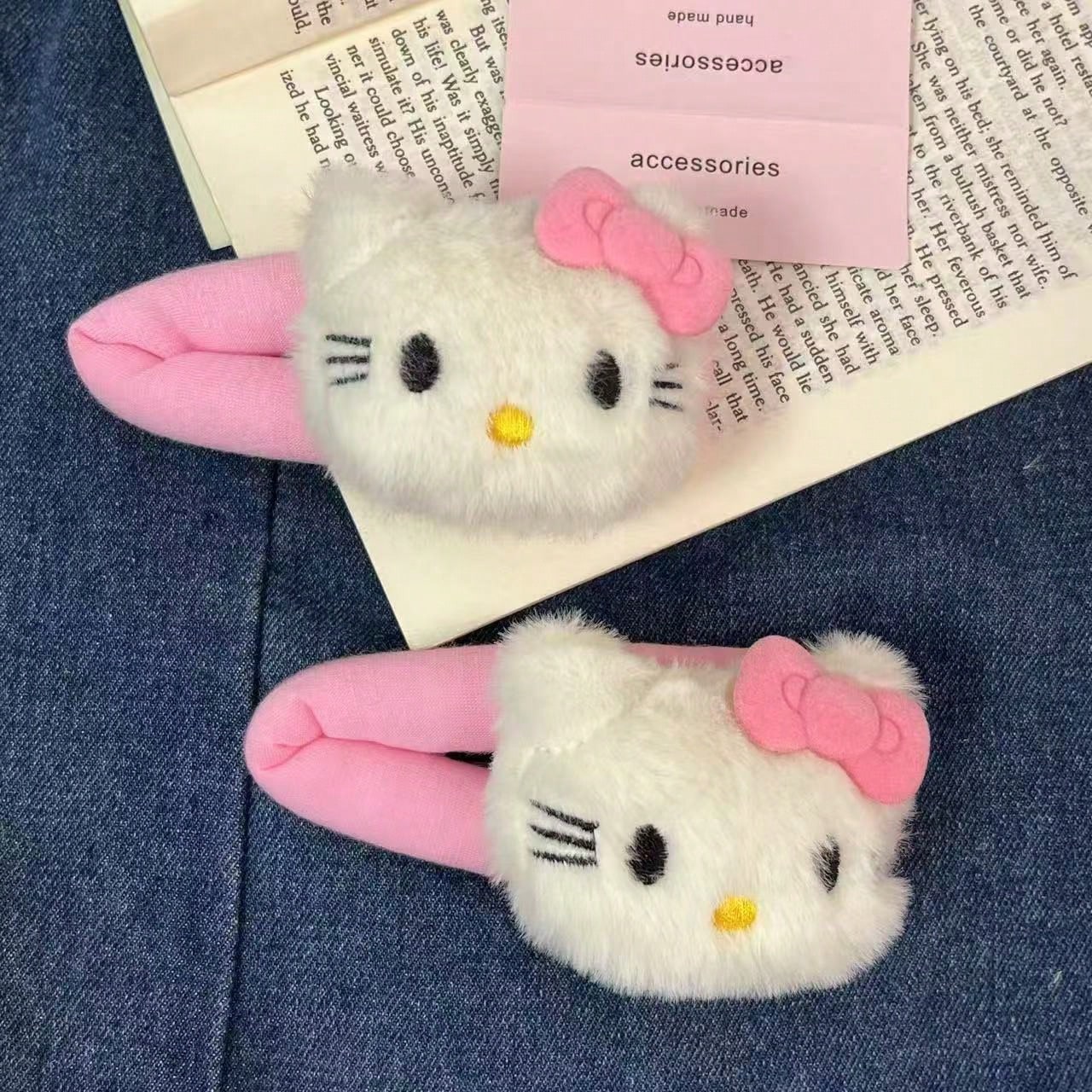 Sanrio Hello Kitty Cute Pink Hair Clip,Colorful Kitty Hair Hairpin,Sweet Princess Hairpin Grip, Women Large Girl Clip,Cartoon Bangs Clip,Cute Cat Hair Clips, Side Clips For Bangs, Suitable For Women G