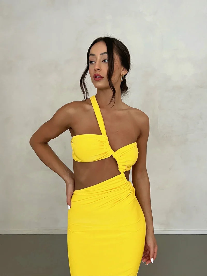Sari Gown - Yellow - JAUS