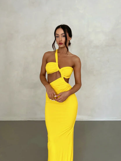 Sari Gown - Yellow - JAUS