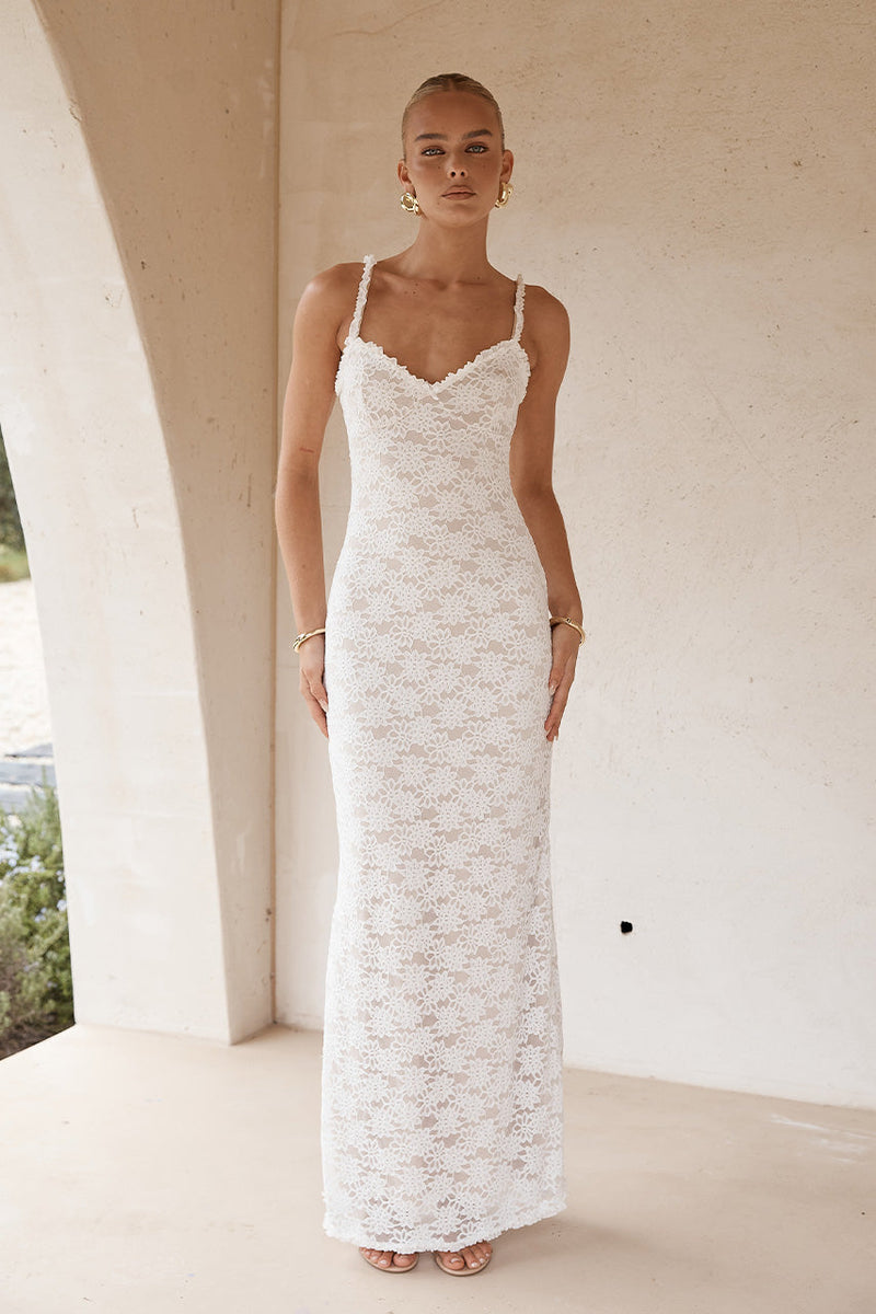 Sarta Maxi Dress - White - SHOPJAUS - JAUS