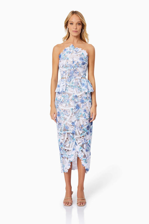 Savannah Midi Dress - Blue - SHOPJAUS - JAUS