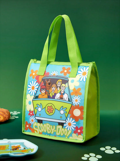 SCOOBY-DOO X 1 Patterned Printed Insulated Lunch Bag To Keep Food Warm Or Cold, Picnic Bag, Large Capacity, Can Hold Lunch Boxes And Drinks, Suitable For Picnics, Camping, Travel, Family Use, Su