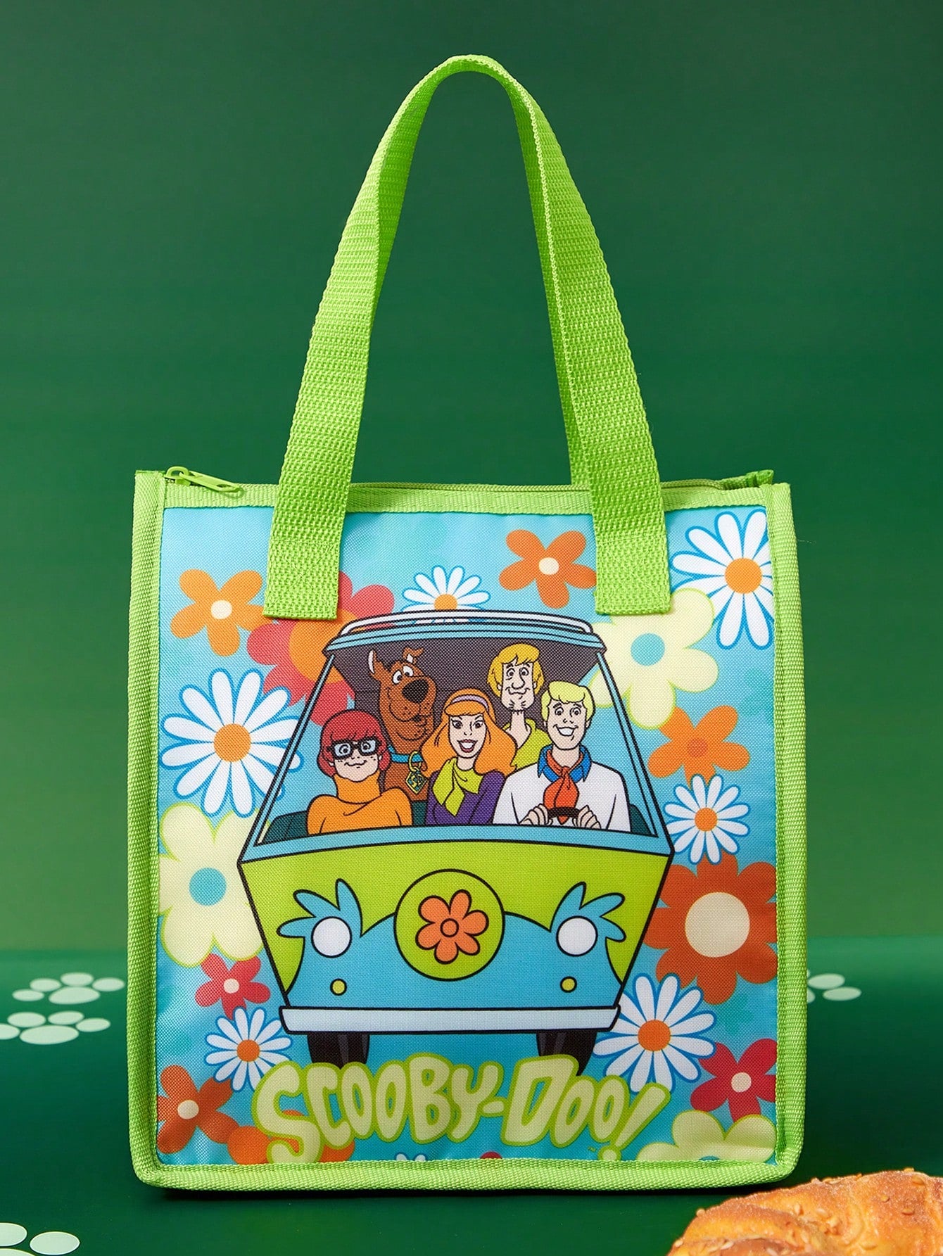 SCOOBY-DOO X 1 Patterned Printed Insulated Lunch Bag To Keep Food Warm Or Cold, Picnic Bag, Large Capacity, Can Hold Lunch Boxes And Drinks, Suitable For Picnics, Camping, Travel, Family Use, Su