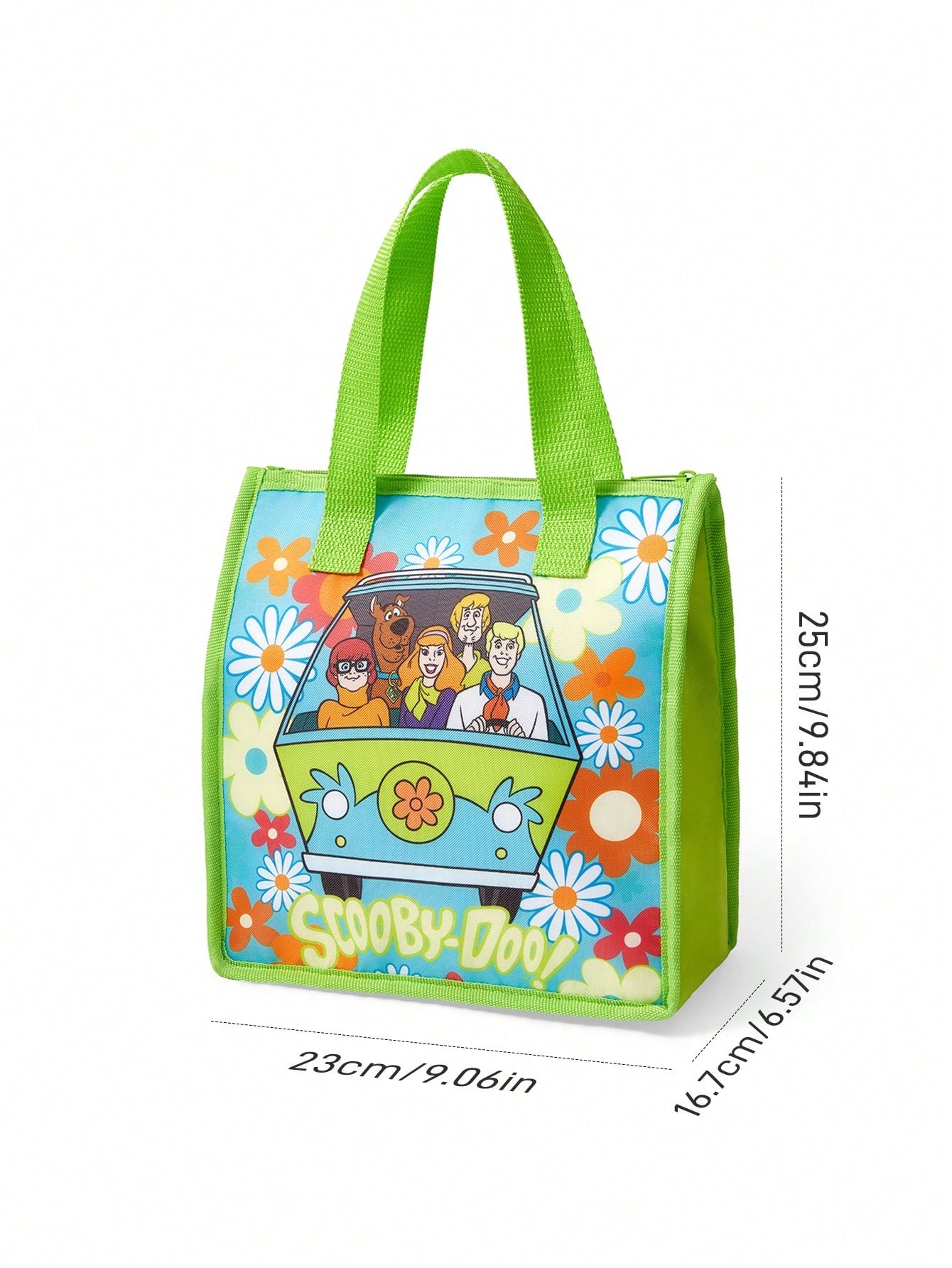 SCOOBY-DOO X 1 Patterned Printed Insulated Lunch Bag To Keep Food Warm Or Cold, Picnic Bag, Large Capacity, Can Hold Lunch Boxes And Drinks, Suitable For Picnics, Camping, Travel, Family Use, Su
