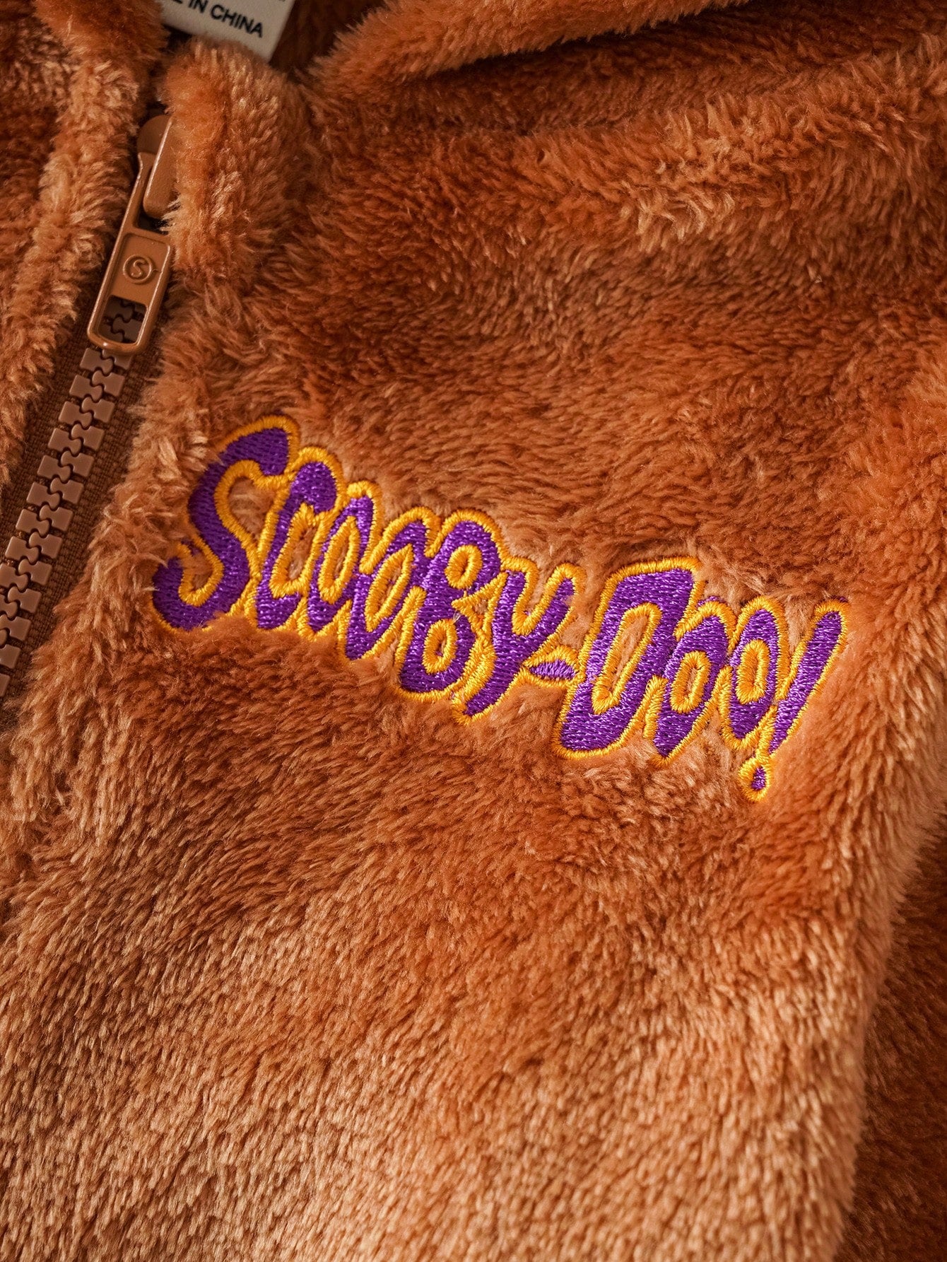 SCOOBY-DOO X Baby Boy Cute Cartoon Puppy Embroidered 3D Ear Hooded Long Sleeve Zipper Front Comfortable Flannel Jumpsuit Baby Boy Clothes Brown Baby Animal Clothes Mocha Baby Clothes Baby Cartoo