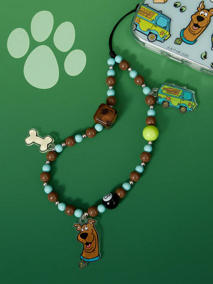 SCOOBY-DOO X Stylish And Cute Cartoon Dog Acrylic Handmade Beaded Mobile Phone Chain Mobile Phone Lanyard Mobile Phone Pendant