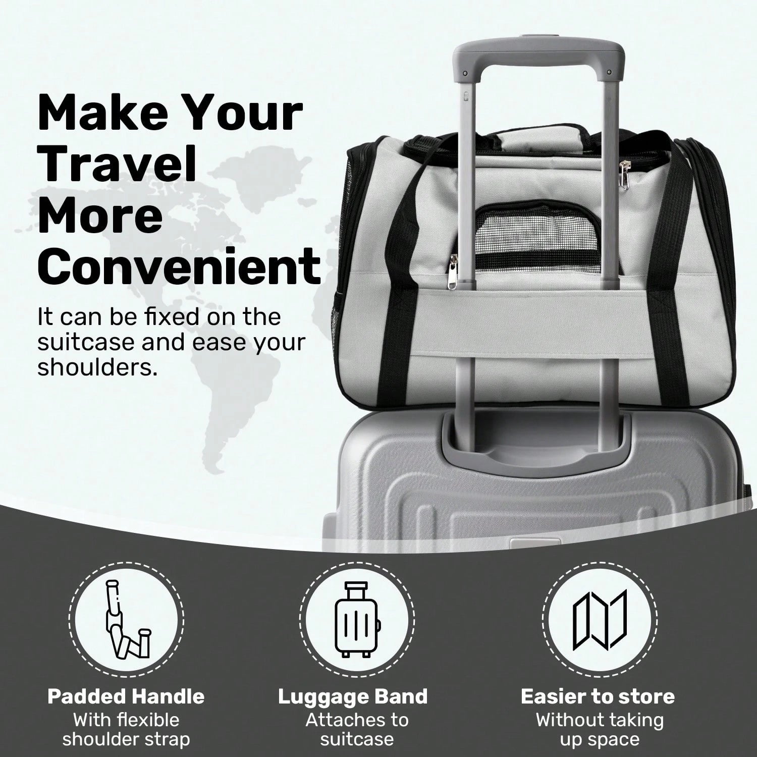 Secure Zipper Anti-Escape Pet Carrier Backpack| Spacious Ventilated Foldable Cat/Dog Travel Bag| Car & Airline Approved Collapsible Cage With Breathable Design