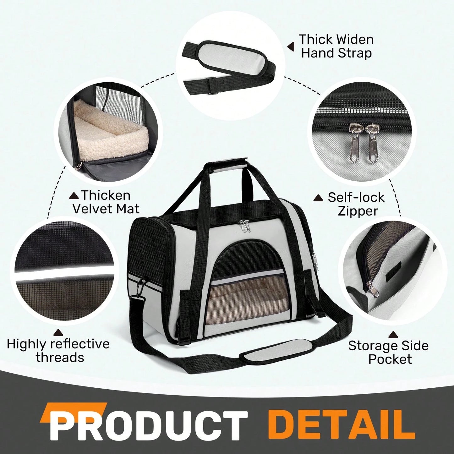Secure Zipper Anti-Escape Pet Carrier Backpack| Spacious Ventilated Foldable Cat/Dog Travel Bag| Car & Airline Approved Collapsible Cage With Breathable Design