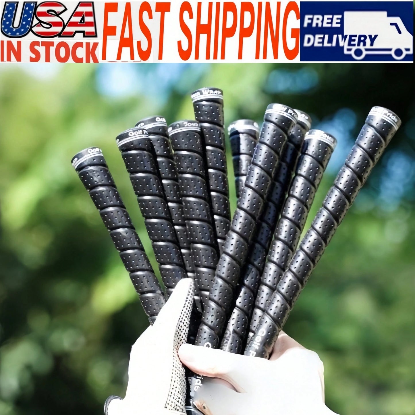 Set Of 13 Golf Grips Tour WRAP 2G White Standard/Midsize