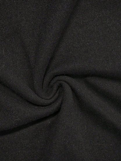 Sexy & Fashionable Deep V-Neck Sleeveless Backless Mini Dress, New Spring/Summer Collection, Suitable For Daily Wear & Commuting Black Elegant