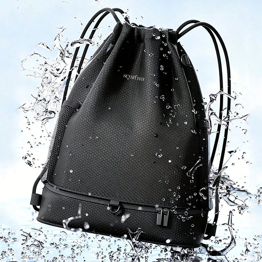 SEYATULLH Gym Swimming Drawstring Bag Outdoor Sports Travelling Hiking Backpack Large Capacity Men And Women Bag With Wet And Dry Separation