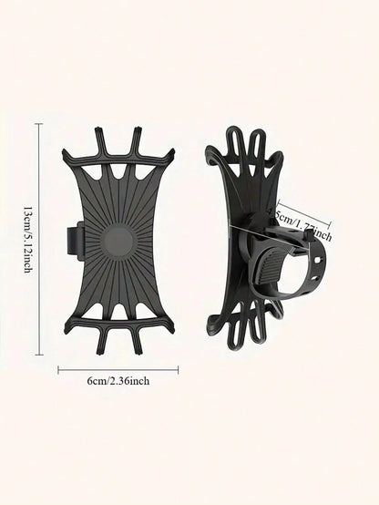 Shock-Absorbing Bicycle Phone Holder With Soft Grip Anti-Slip, Suitable For Motorcycle Outdoor Riding, Ergonomic Design, Can Secure Smartphone, Suitable For Daily Commute, Road Bike/Mountain Bike, Sco