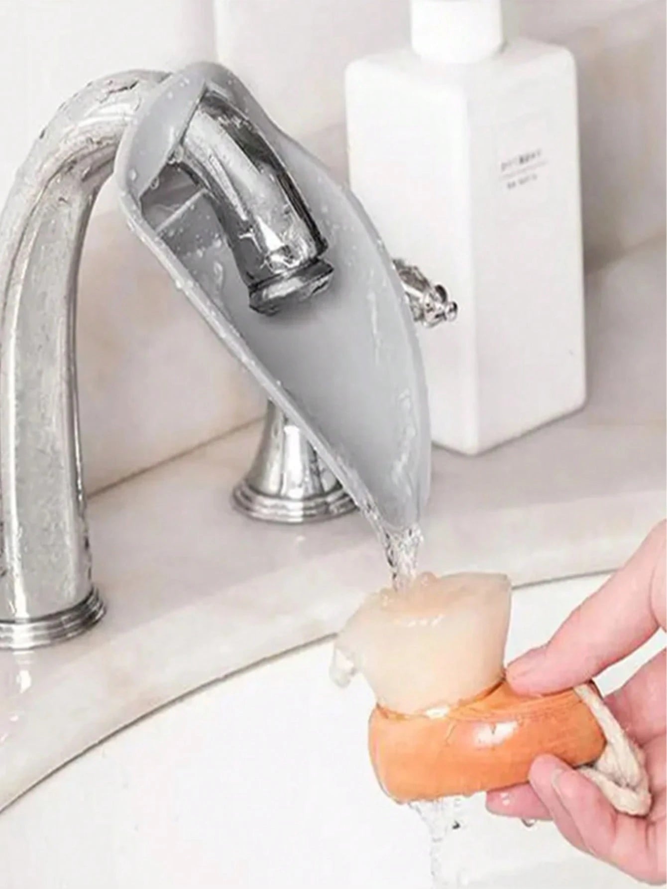 Silicone Faucet Extender With Adjustable Splash Guard, Suitable For Kitchen And Bathroom, Prevents Water Splashing, Ideal Aid For Children Handwashing