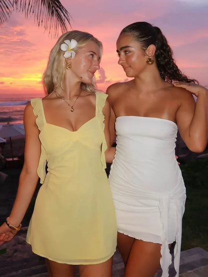 Simple Chiffon Ruffle Homecoming Dresses Short Hoco Party Dress,AST2069