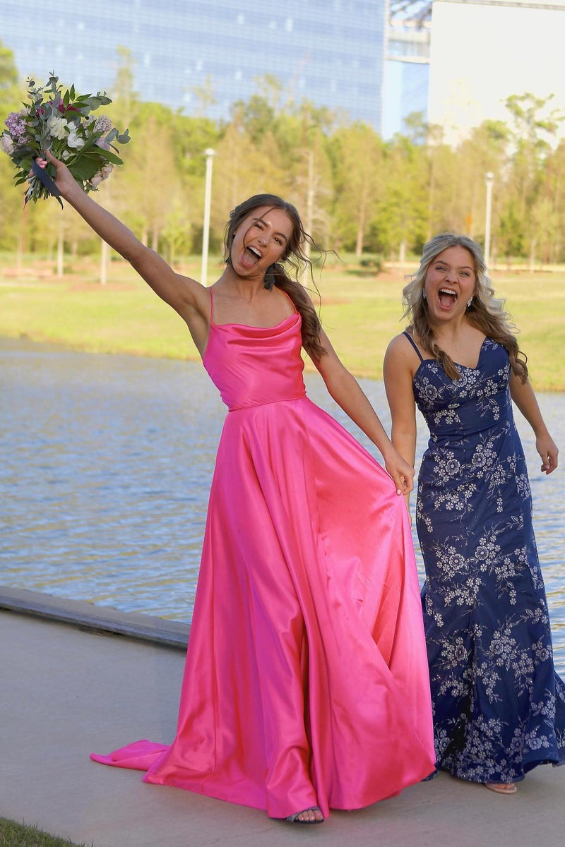 Simple Green A-line Spaghetti Straps Long Prom Dress