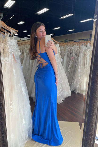 Simply Purple Mermaid Long Prom Dress with Slit