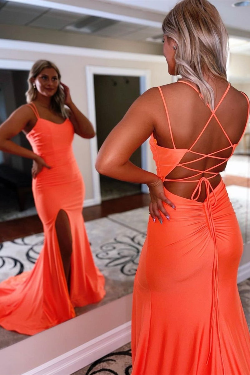 Simply Purple Mermaid Long Prom Dress with Slit