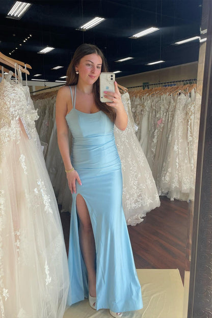 Simply Purple Mermaid Long Prom Dress with Slit
