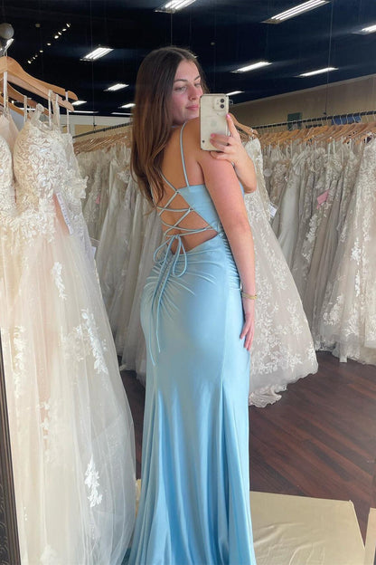 Simply Purple Mermaid Long Prom Dress with Slit