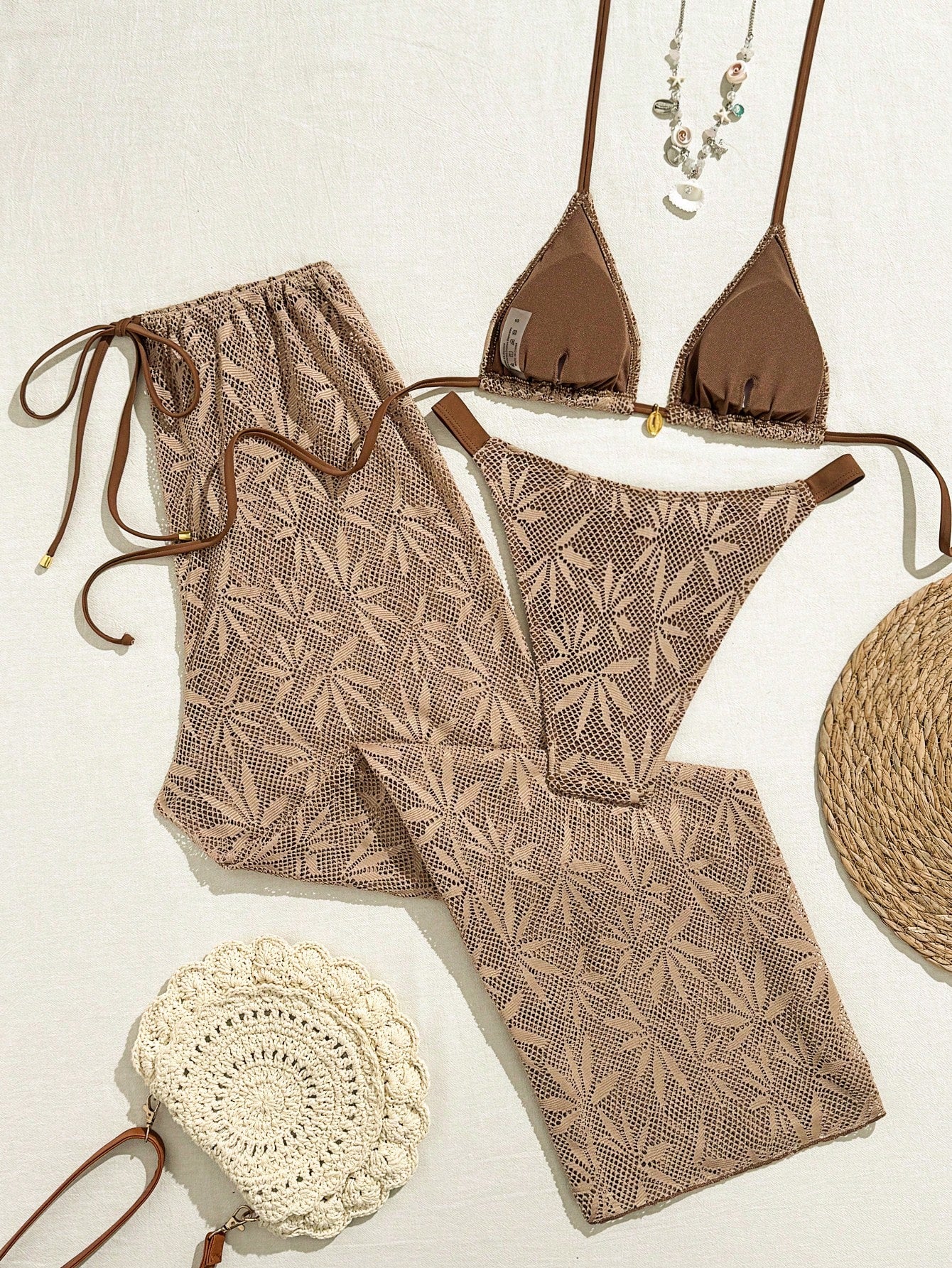 Sirith 2026 New Spring/Summer 3 PiecesWomen Swimwear Set, Swimwear, Swim Shorts, Skirt, Special Fabric, Beach Holiday Elegant Casual Swimwear Outfit