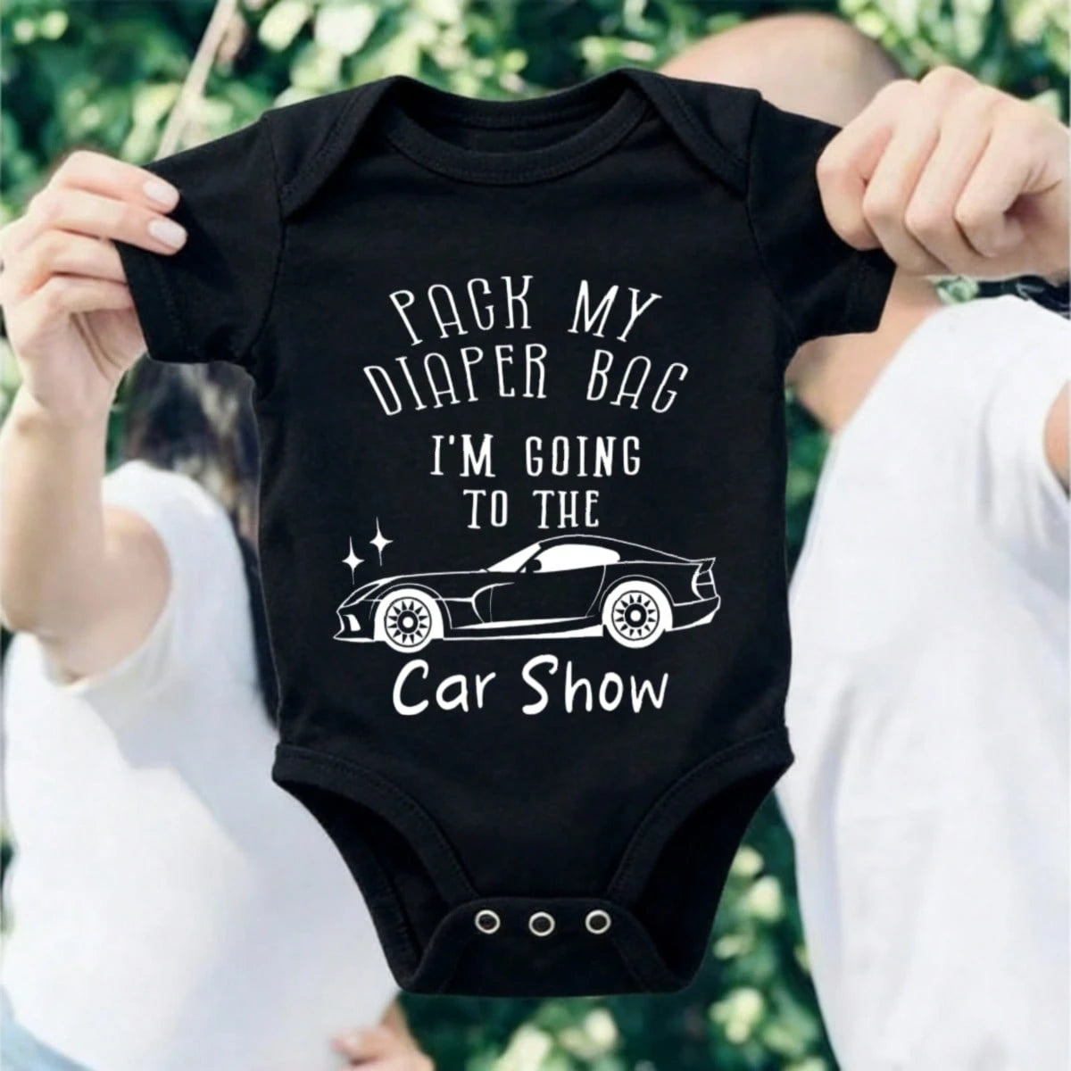 Soft Cotton Baby Bodysuit Pack My Diaper Bag I'm Going To The Car Show Baby Boy Stuff Skin-Friendly Baby Shower Gift Unisex Baby For Newborn Baby Boys Girls 0-24M