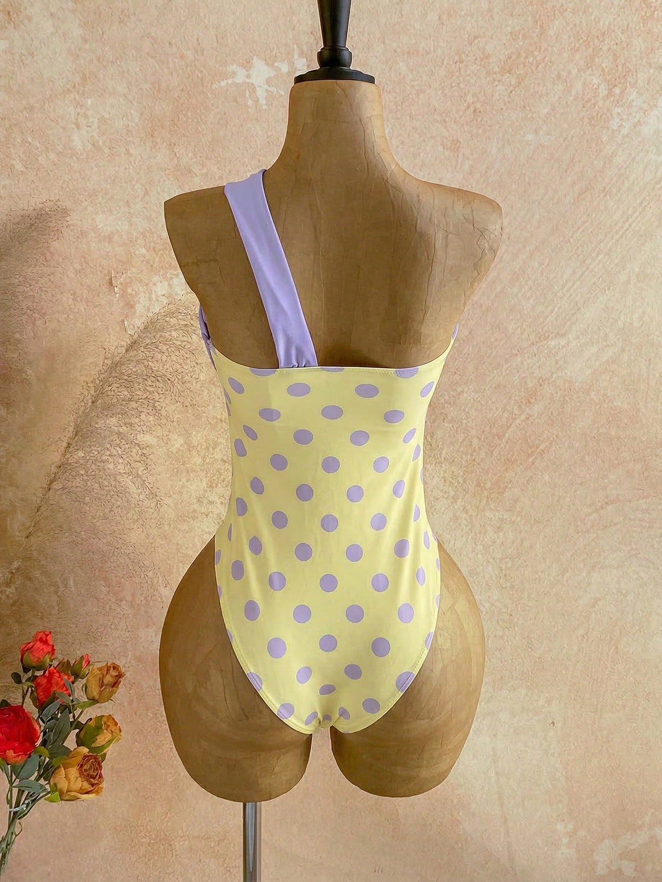 Soleia Polka Dot Summer Vacation Outfits Women Elegant Women's Beach Swimsuit Print Contrast Color One-Piece