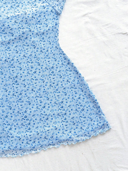 Soleia Short Vacation Knit Square Neckline Dress With Floral Print And Lace-Up Detail,Pastel Dresses For Women