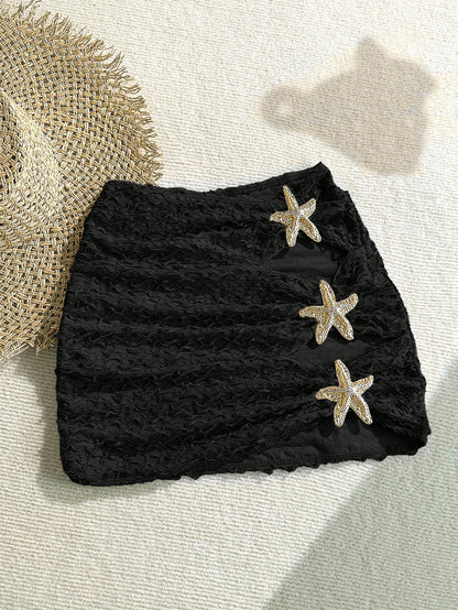 Soleia Women's Summer Beach Starfish Decor Bikini Bottom Swimwear