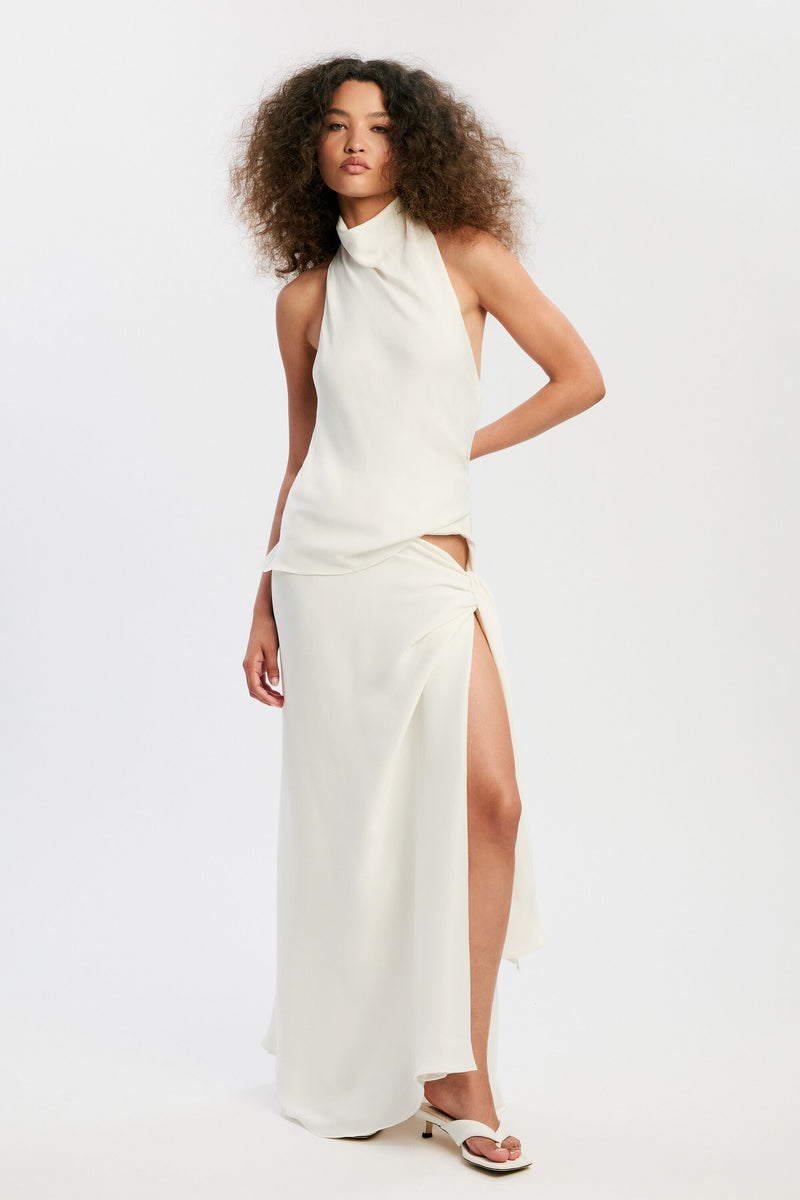 Solene Maxi Skirt - Orchid White