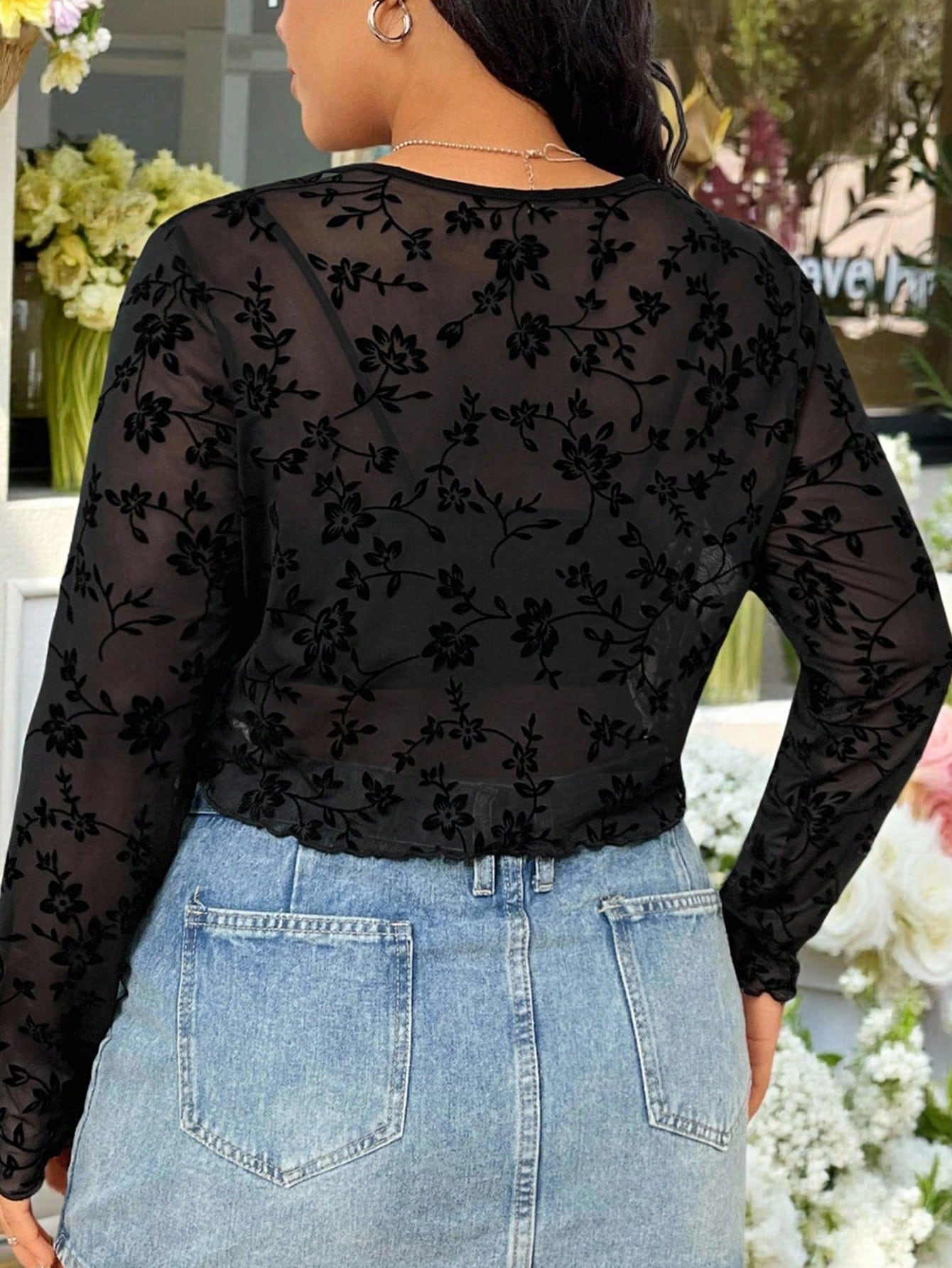 Solflare Plus Size Women's Tie-Front Casual Sexy 70's Elegant Versatile Everyday Top Dinner Black Autumn Date Night Brunch Clubbing Dinner Party Fall
