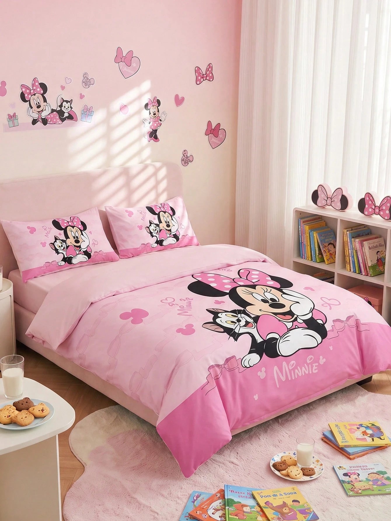 South Life 2/3pcs Disney Print Duvet Cover Set (1 Duvet Cover + 1/2 Pillowcases, No Fill), Soft Anti-Pilling, Suitable For Double/Full/Queen/Standard Bed, Multiple Sizes Available, Machine Washable, B
