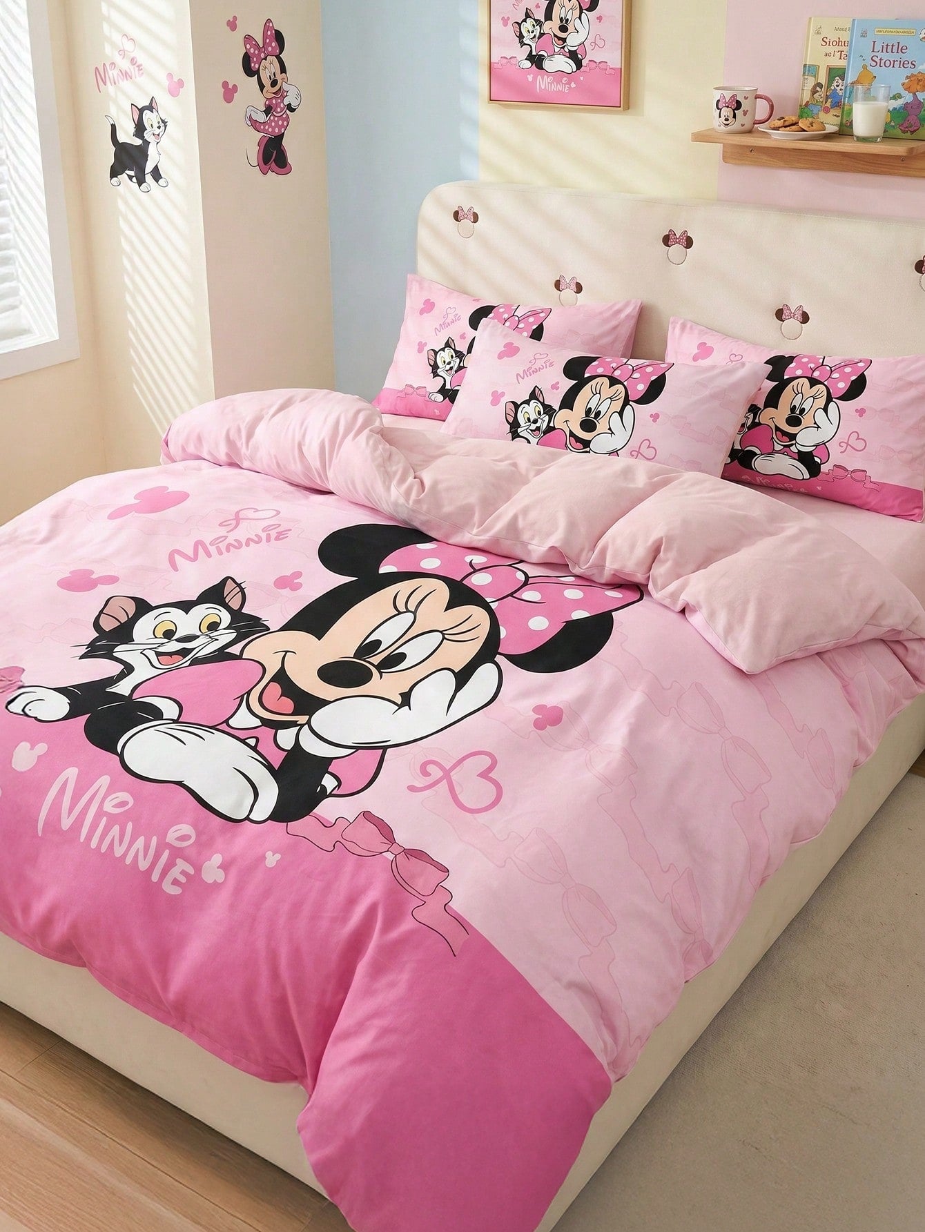 South Life 2/3pcs Disney Print Duvet Cover Set (1 Duvet Cover + 1/2 Pillowcases, No Fill), Soft Anti-Pilling, Suitable For Double/Full/Queen/Standard Bed, Multiple Sizes Available, Machine Washable, B