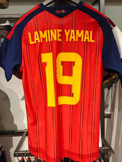 Spain National Team 2026 New Fan Edition Short-Sleeve Jersey (Yamal #19) – Quick-Drying & Moisture-Wicking