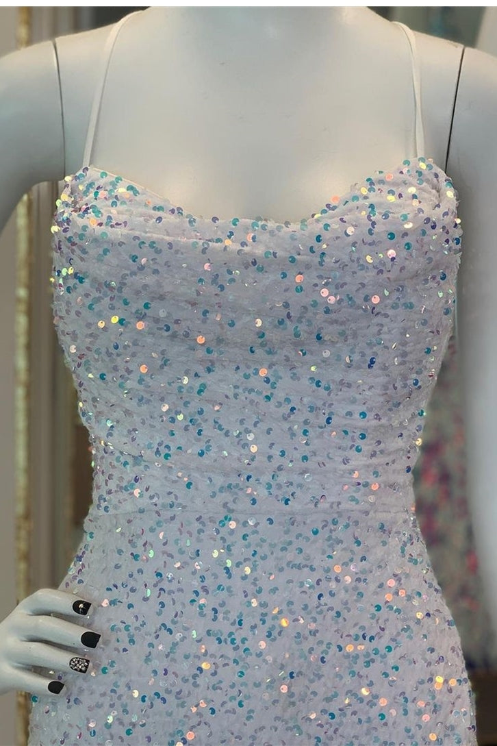 Sparkle Dark Green Sequin Mermaid Long Prom Dress