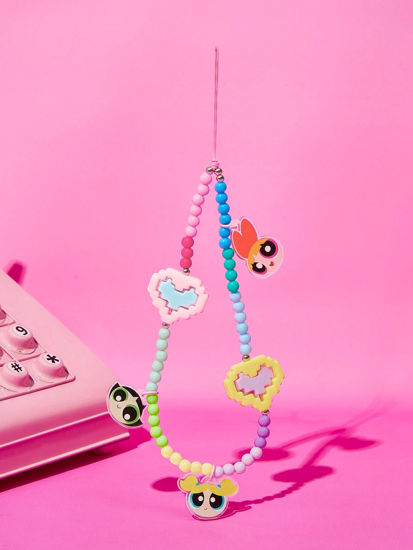 SpongeBob SquarePants| Cute Cartoon Ocean Vacation Mobile Phone Lanyard Cell Phone Pendant Phone Chain Handmade Beaded Starfish Shell Patrick Gary