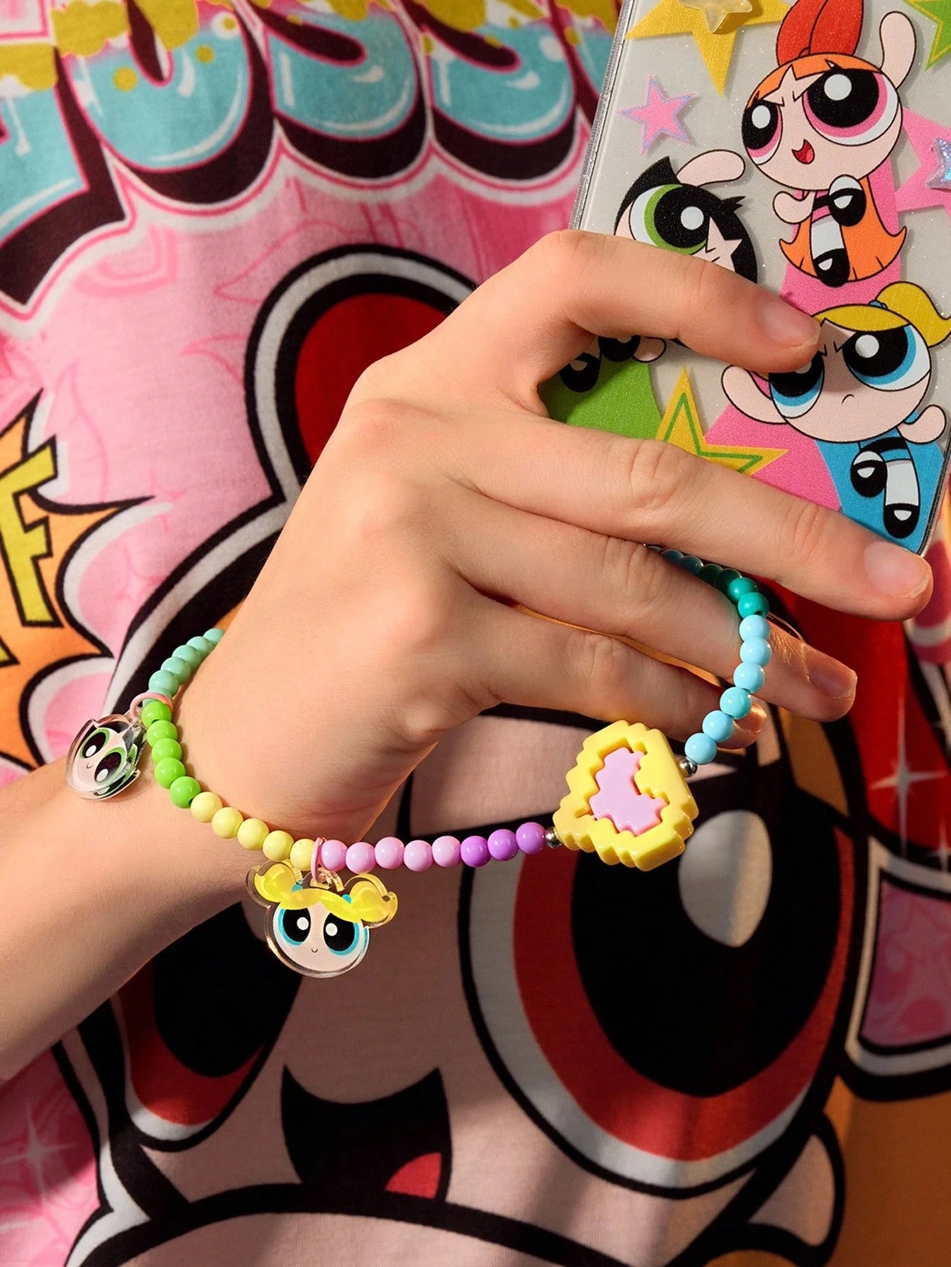 SpongeBob SquarePants| Cute Cartoon Ocean Vacation Mobile Phone Lanyard Cell Phone Pendant Phone Chain Handmade Beaded Starfish Shell Patrick Gary