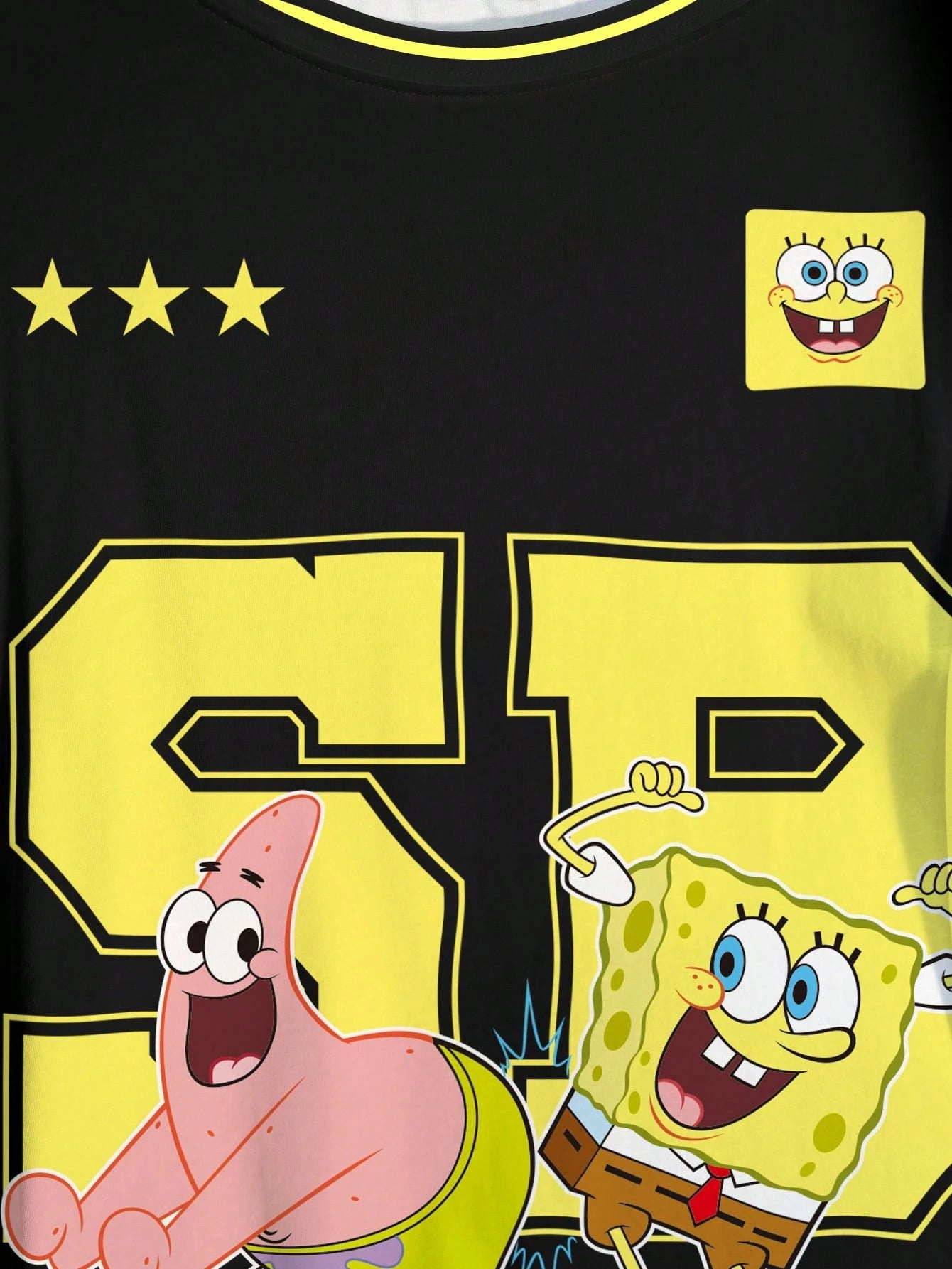 SpongeBob SquarePants| Plus Size Women's Cartoon Print Casual Daily Short Sleeve T-Shirt