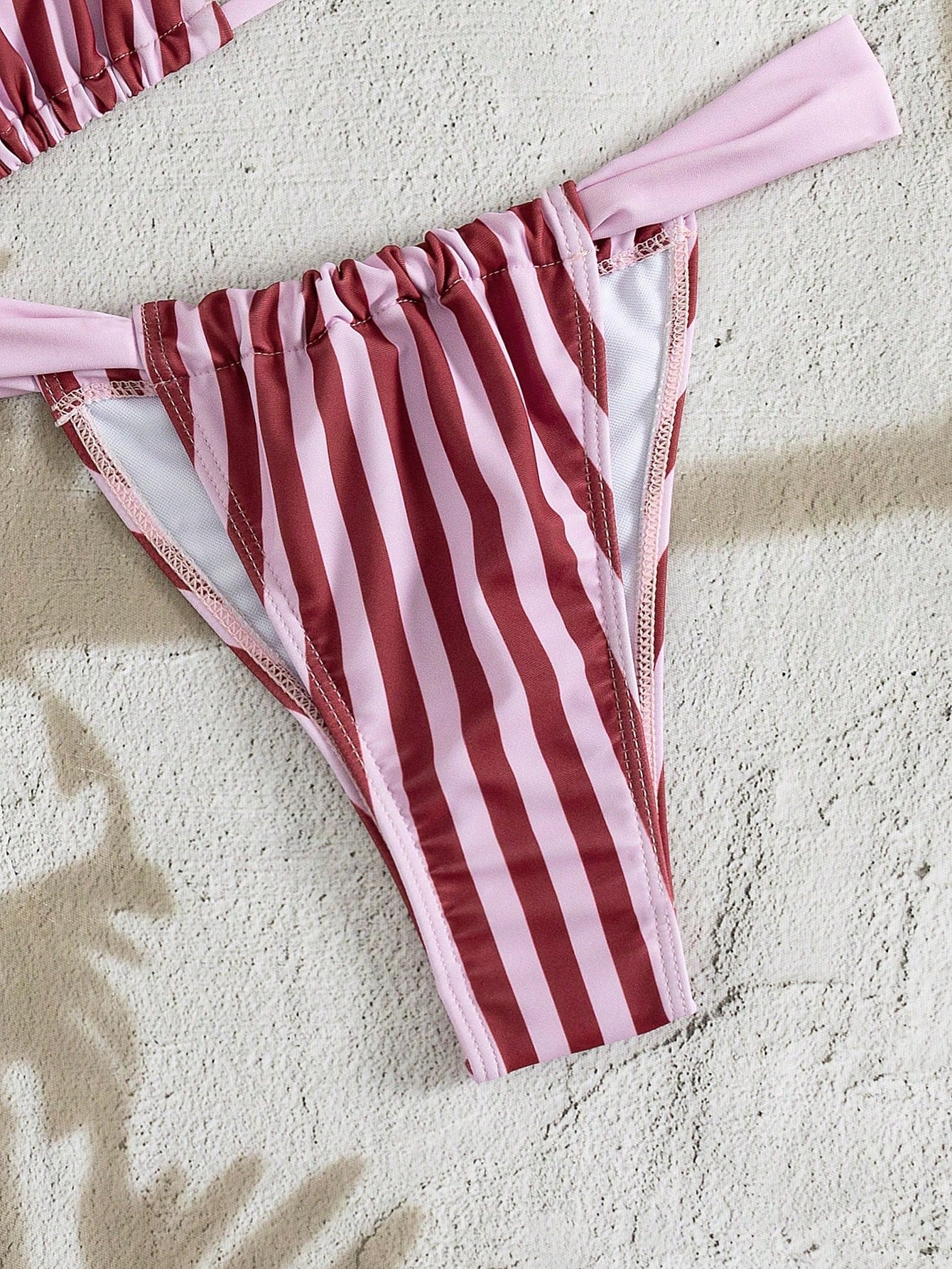 Spring Summer Women's Sexy Fashion Pink Striped Bikini Set Dot, Beach Polka Dot