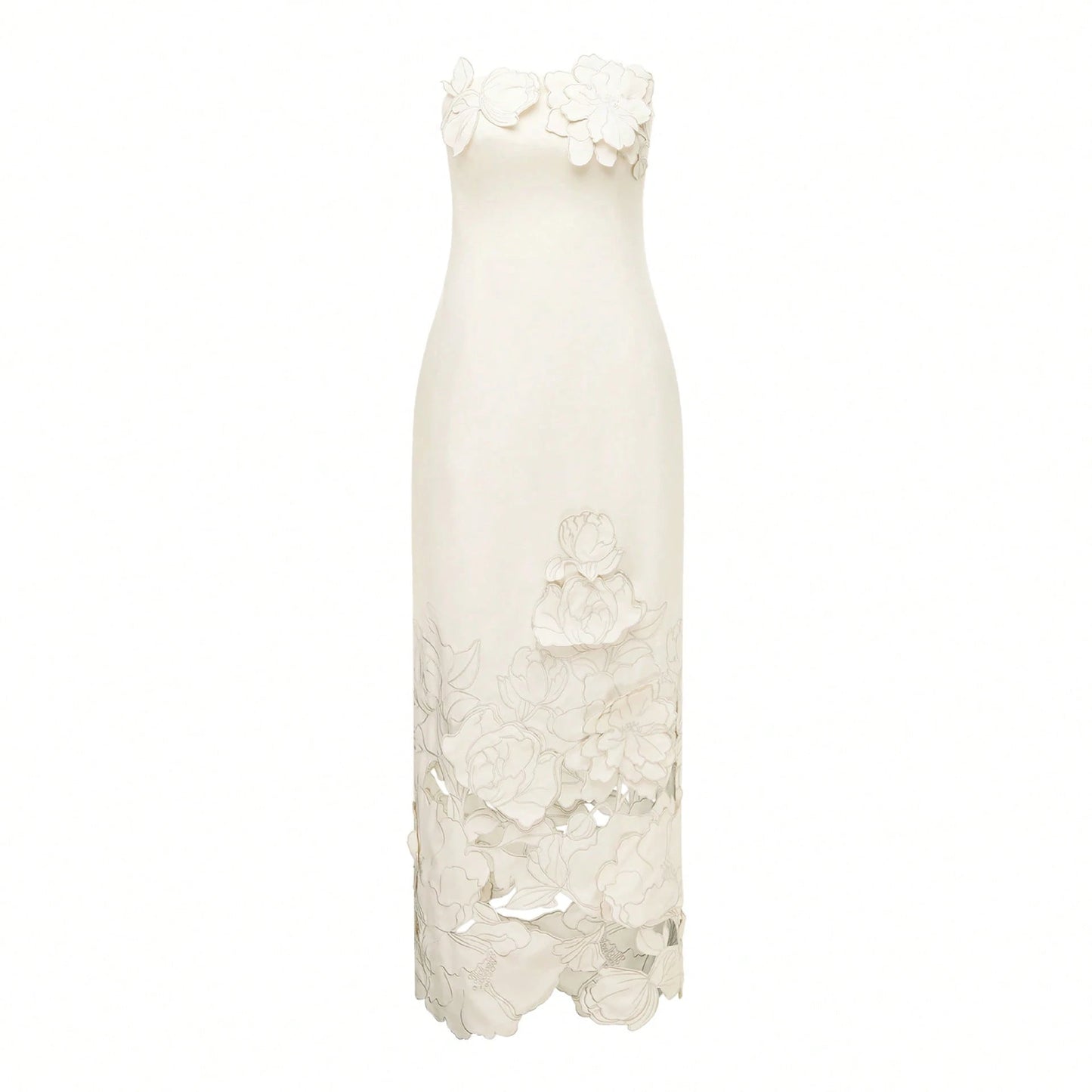 Square Strap Fuzzy Fringe A Line Midi Dress Swing Fit Bridal Shower Cocktail Party Outfit