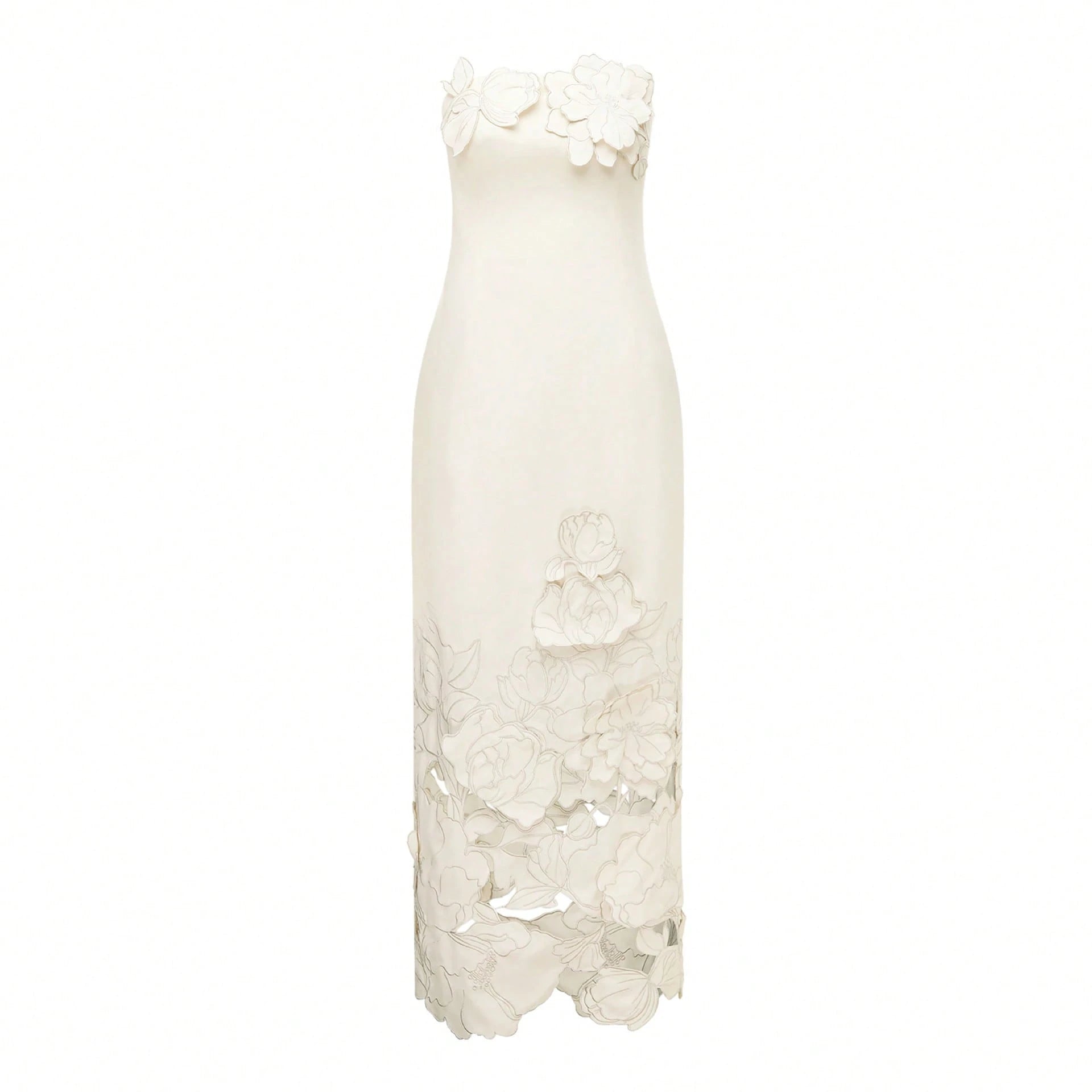 Square Strap Fuzzy Fringe A Line Midi Dress Swing Fit Bridal Shower Cocktail Party Outfit