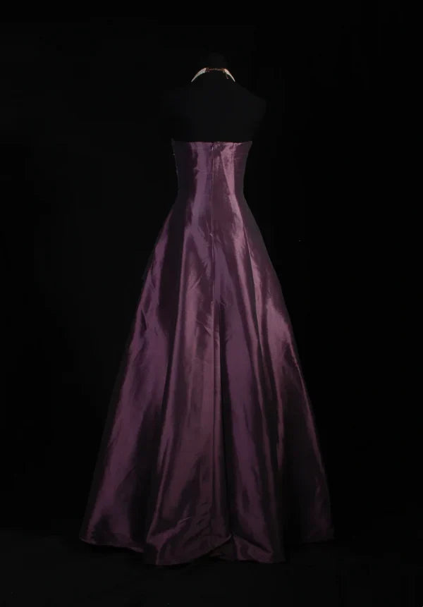 Strapless Purple Beaded Prom Dress Formal Party Dress Evening Dress,AST2279