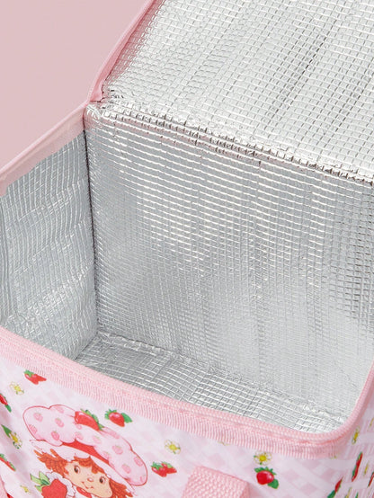Strawberry Shortcake X 1 Pc Cute Strawberry Printed RPET Thermal Insulated Lunch Bag,Keeps Food Warm Or Cold, Picnic Bag, Large Capacity, Can Hold Lunch Boxes And Drinks, Suitable For Picnics, C