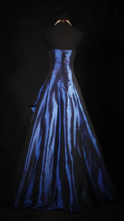 Stunning Blue Strapless Beaded Long Prom Dresses Evening Formal Dress,AST2284
