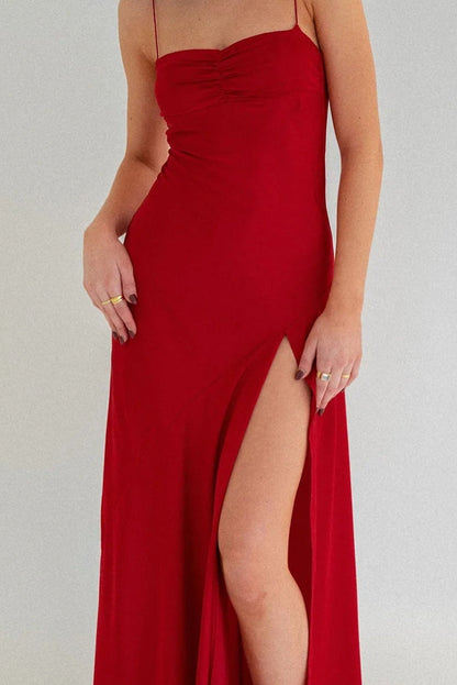 Stylish Sheath Spaghetti Straps Pink Party Dress with Criss Cross Back