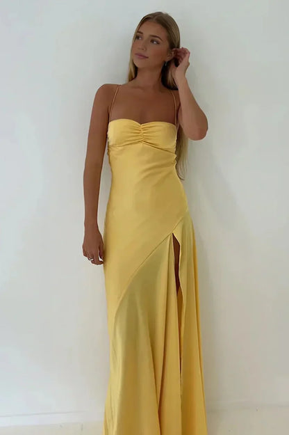 Stylish Sheath Spaghetti Straps Pink Party Dress with Criss Cross Back