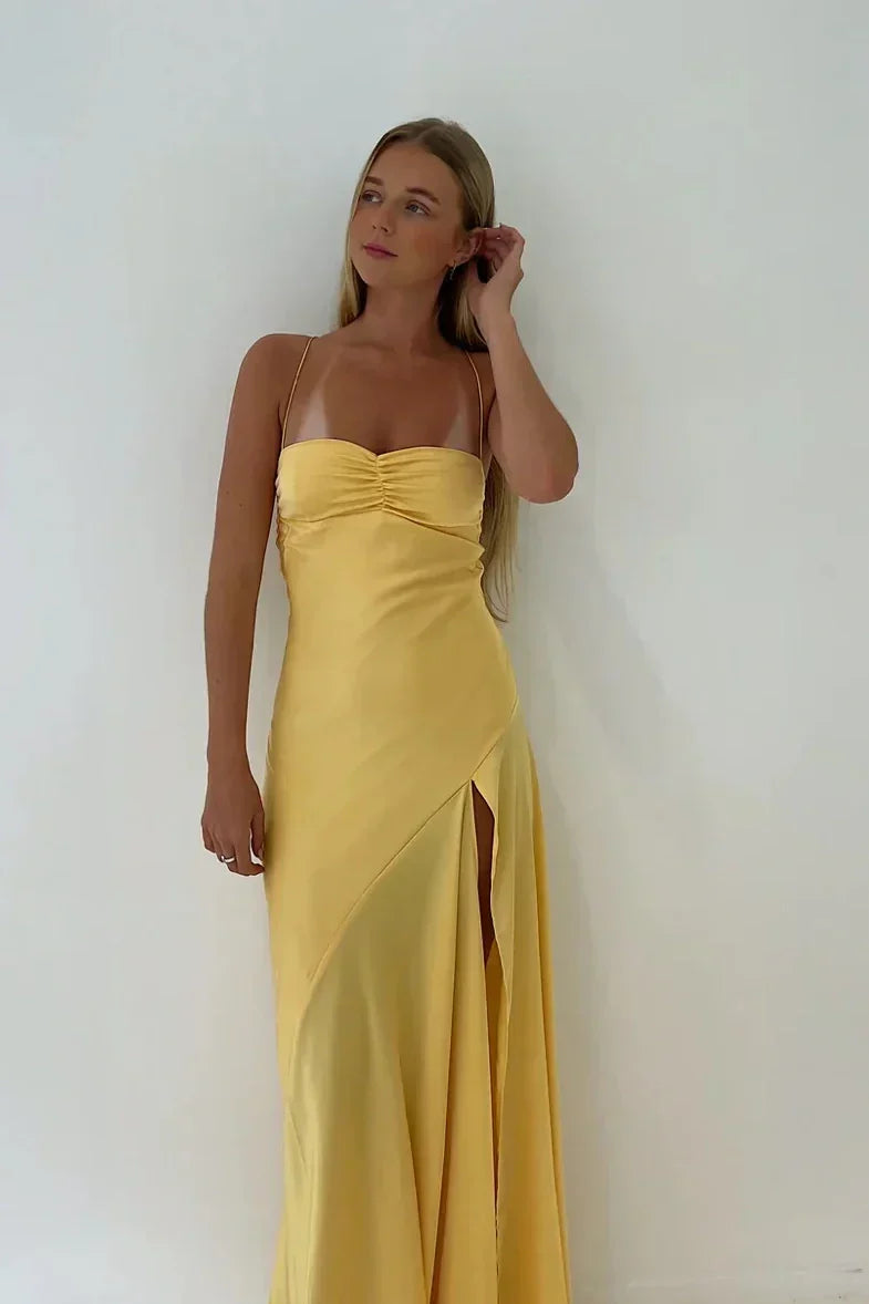 Stylish Sheath Spaghetti Straps Pink Party Dress with Criss Cross Back