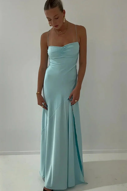 Stylish Sheath Spaghetti Straps Pink Party Dress with Criss Cross Back