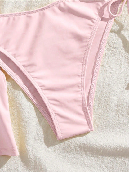 Sultry Sol 3pcs/Set Slimming Solid Color, Sexy, Wave Hem, Ruffle Hem Ruched Short Skirt