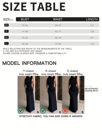 Summer, Elegant Party Dress, Waist Pleated Luxury Evening Dress With Slit, Women's Vacation Wear, Beach, Wedding, Birthday, Back To School