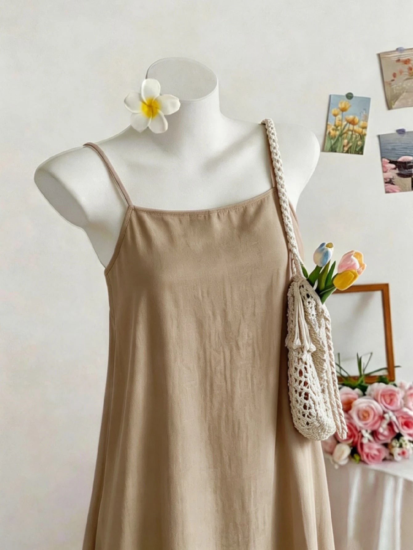 Summer New Women's Dress, Casual, Beach Vacation Dress, Elegant Pink Open Back Ruched Tie Waist Dress Party